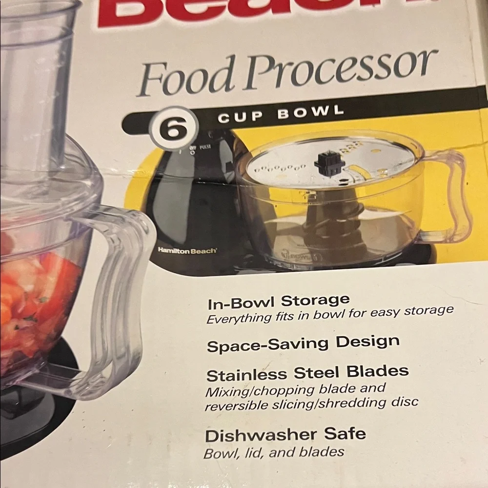 Hamilton Beach Black and Clear Food Processor